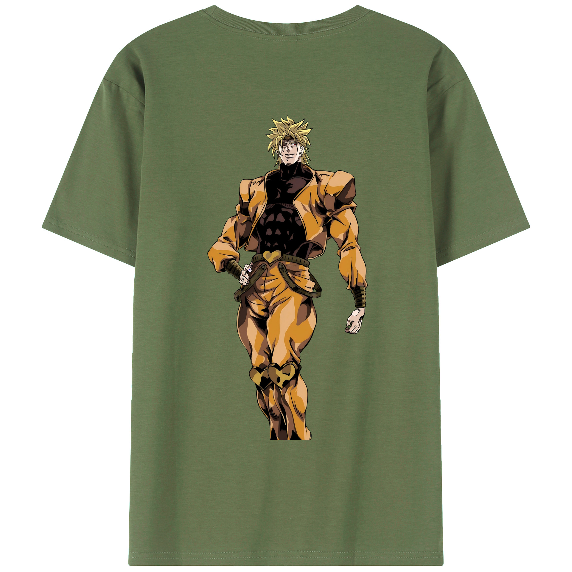 （画像用） ジョジョの奇妙な冒険 ディオ?ブランドー JoJo's Bizarre Adventure Dio Brando 綿100％ メンズ半袖Tシャツ（バックプリント） 通気性